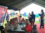 Seratus Warga Sungai Pinang Ikuti Vaksinasi Massal Polda Sumbar