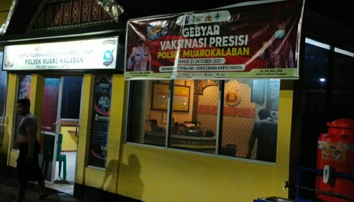 Vaksinasi Massal Polsek Muaro Kalaban Ada Doorprize