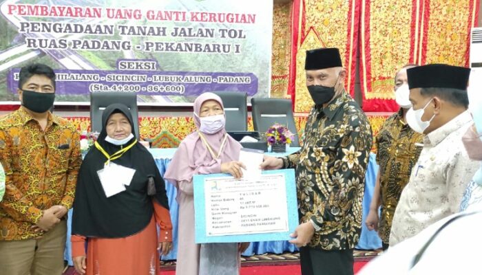 Ganti Kerugian Tanah Tol Padang-Pekanbaru Terus Dibayarkan