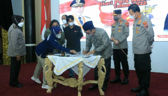 Polda, PWI, AJI, IJTI dan PFI tandatangani Perjanjian Kerjasama