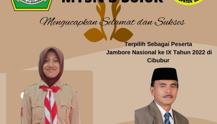 Siswa MTsN 3 Solok Terpilih ke Jakarta Ikuti Jambore Nasional