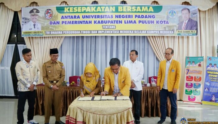 Rektor UNP dan Bupati Lima Puluh Kota Tandatangani Kesepakatan