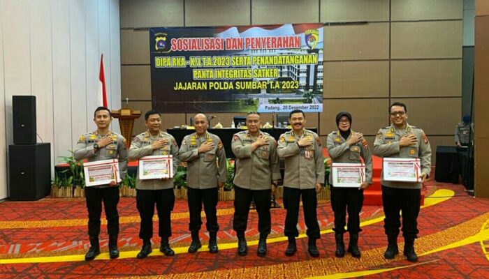Tahun 2023 Anggaran Alokasi Polda Sumbar Naik 13.65 Persen