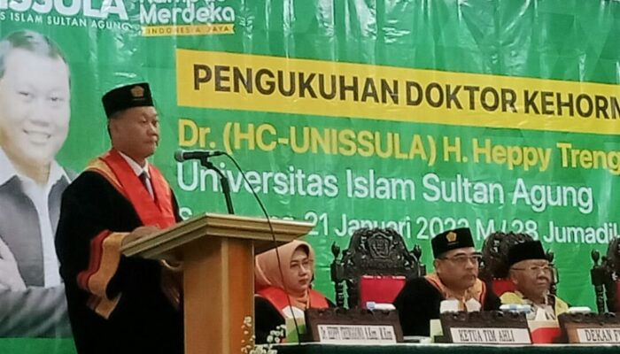 Heppy Trenggono Raih Gelar Doktor HC dari Unissula