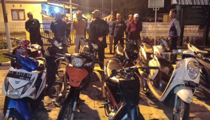 Aksi Balap Liar, Polsek IV Jurai Pessel Tahan 13 Motor