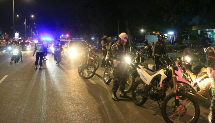 Patroli “Tiga Pilar” Malam Hari, Jaga Kamtibmas Jelang Pemilu 2024