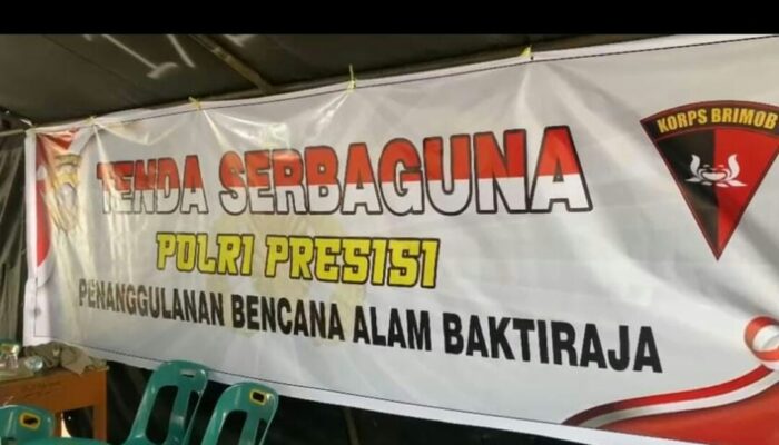 Polda Sumut Dirikan Tenda Bantu Anak-Anak Korban Longsor Humbahas Ujian Semester