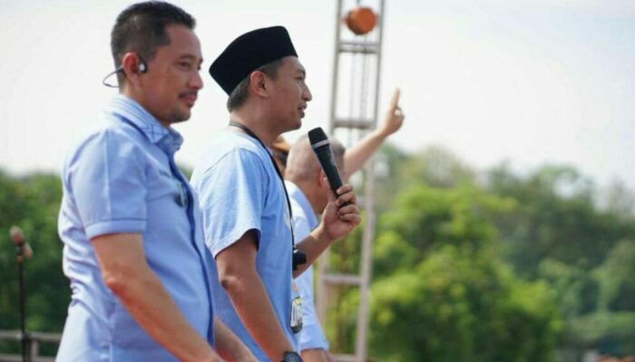 Farisal Adib Diteriaki “Bupati Jepara 2024” Saat Lomba Senam Sehat Pemilu Damai