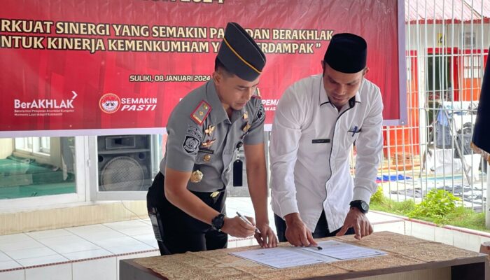 Lapas Suliki Taken MOU dengan Kantor Urusan Agama Suliki