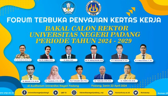 Senat Akademik UNP Senin Gelar Forum Terbuka Calon Rektor