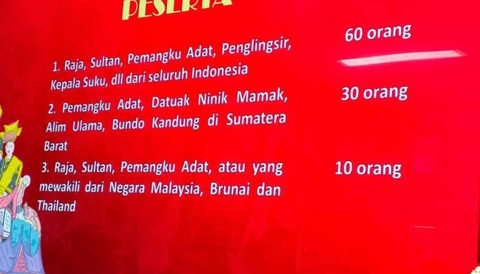Awal September Ratusan Raja dan Sultan Nusantara ke Padang