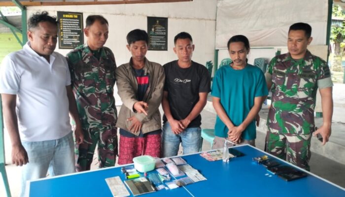 Intel dan Babinsa Kodim 0305/Pasaman Tangkap Tiga Pemakai Narkoba