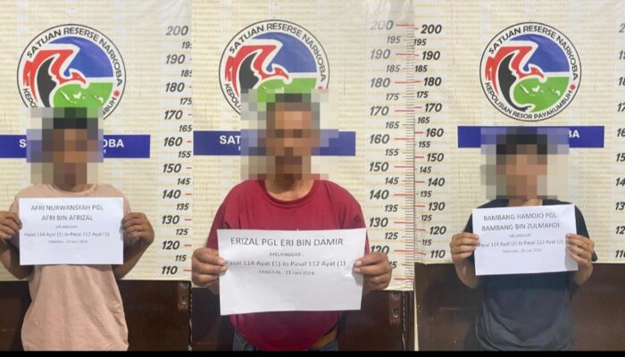 Polres Payakumbuh Tangkap 3 Pengedar, Sita Lebih 12 Gram Sabu