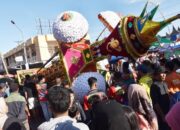 Prosesi Tabuik Naiak Pangkek 2025 Dipadati Ribuan Pengunjung