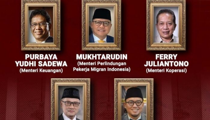 Presiden Prabowo Lantik Empat Menteri dan Satu Wakil Menteri Baru