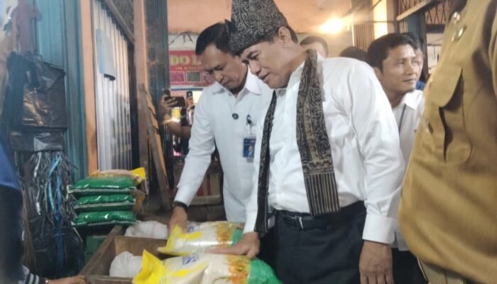 Mentan Tinjau Pasar Lubuk Buaya, Harga Pangan Mulai Turun