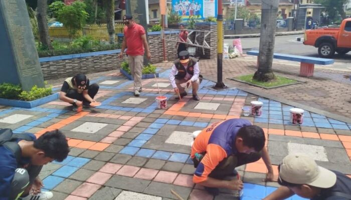 Sambut Peringatan Bencana Tugu Gempa Dipercantik