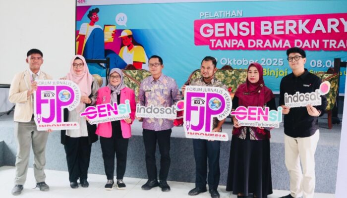 Indosat dan FJPI Sumut Workshop Literasi Digital GenSi di SMAN 6 Binjai