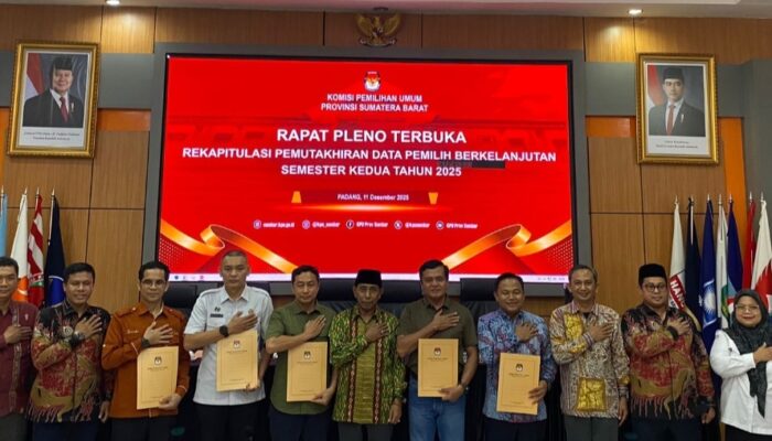 KPU Sumbar Rapat Pleno PDPB semester II tahun 2025 Hasilkan Data Pemilih