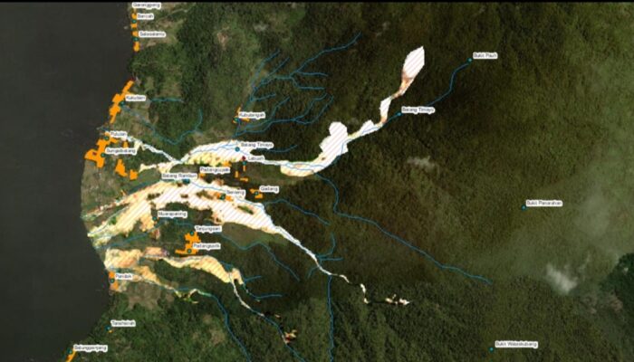 Galodo Sungai Batuang Terpantau Satelit, Dua Sub DAS Antokan Terdampak